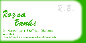 rozsa banki business card